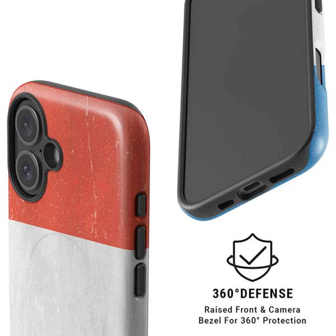 Netherlands Flag Distressed iPhone 16 Magsafe Impact Case